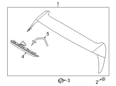 2019 Hyundai Elantra GT Rear Spoiler Plate Spoiler Diagram for 87250-G3000