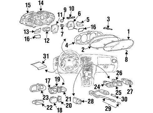 1997 Hyundai Elantra Switches Switch Assembly-Multifunction Diagram for 93450-29511