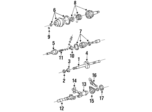 1987 Chrysler New Yorker Axle Shaft - Front Boot Pkg Front Wheel Drive SHFT Diagram for 4384825