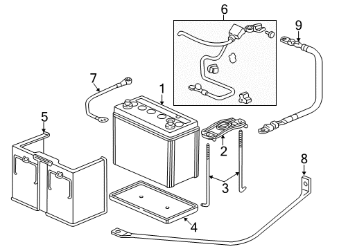 1997 Honda CR-V Battery Cable Assembly, Starter Diagram for 32410-S10-A00