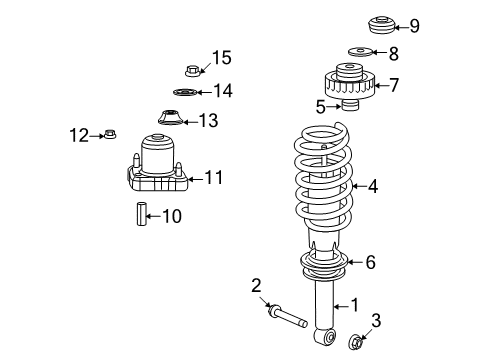 2009 Dodge Journey Struts & Components - Rear Rear Coil Spring Diagram for 5151242AB