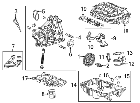 2016 Acura RLX Intake Manifold Base Assembly, Intake Manifold Diagram for 17000-R9P-A00