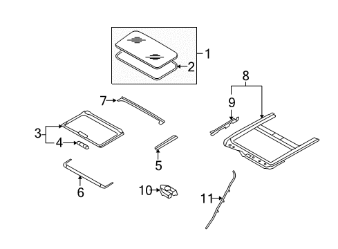 2008 Infiniti G37 Sunroof Hose-Drain Diagram for 91390-JL03A