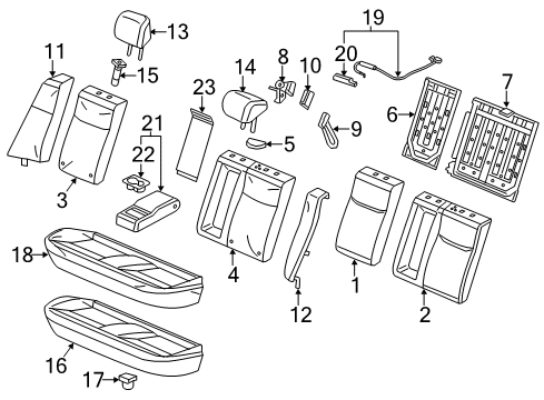 2014 Honda Civic Rear Seat Components Cover, Right Rear (Sienna Beige) Diagram for 82121-TR3-V41ZA