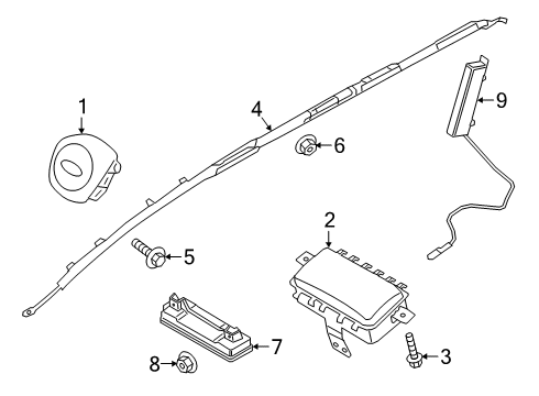 2020 Kia Telluride Air Bag Components Pad N U Diagram for 80620S9000