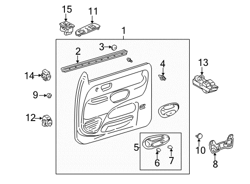 2003 Toyota Tundra Front Door Weatherstrip Diagram for 68171-0C010