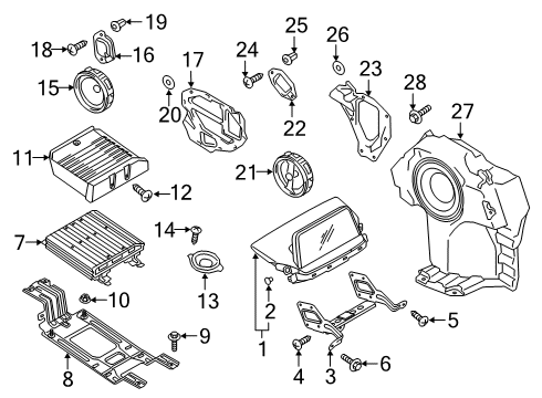 2020 Mitsubishi Eclipse Cross Sound System Retainer Diagram for MS240142