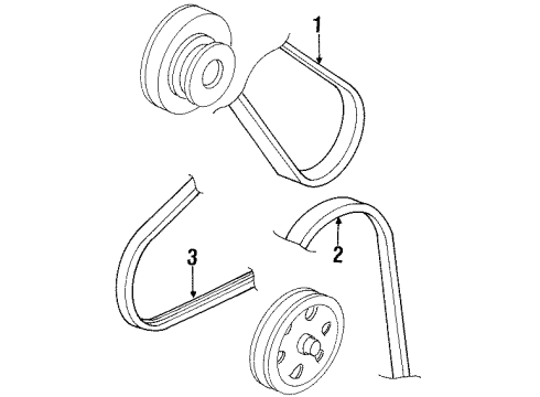 1994 Honda Prelude Belts & Pulleys Belt, Compressor (Bando) Diagram for 38920-P14-A02