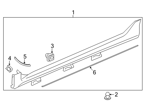 2017 Honda Civic Exterior Trim - Pillars, Rocker & Floor Garn Assy. R *R513* Diagram for 71800-TGH-A00ZA