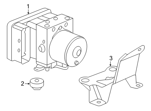 2010 Honda Odyssey Anti-Lock Brakes Bracket, Modulator Diagram for 57115-SHJ-A00