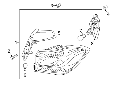 2018 Hyundai Elantra GT Bulbs Lamp Assembly-Rear Combination, LH Diagram for 92401-G3110