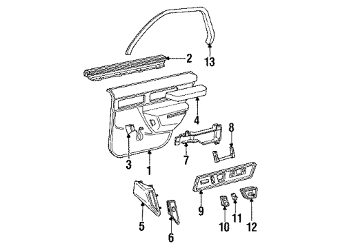 1996 Buick Regal Interior Trim - Rear Door Switch Asm-Door Lock Diagram for 10200684