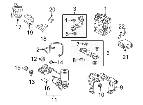 2011 Toyota Highlander Anti-Lock Brakes Pedal Travel Sensor Diagram for 89510-47010