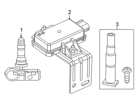 2021 Jeep Gladiator Tire Pressure Monitoring TIRE PRESSURE Diagram for 68339096AB