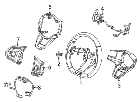 2021 Acura TLX Steering Column & Wheel, Steering Gear & Linkage Cover, Body (Deep Black) Diagram for 78518-TGV-A03ZA