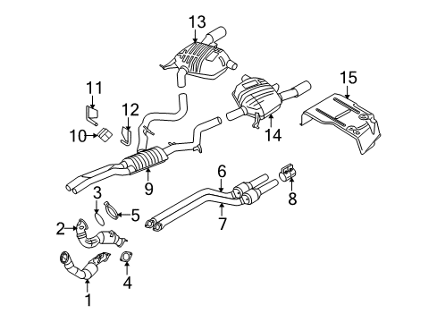 2008 BMW 335i Exhaust Components Rear Muffler Right Diagram for 18307799827