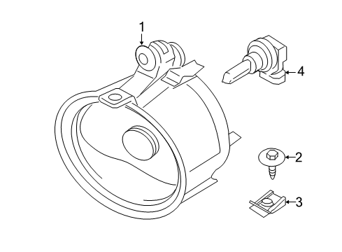 2015 BMW X1 Bulbs Fog Lamp/Turning Lights, Left Diagram for 63177184317