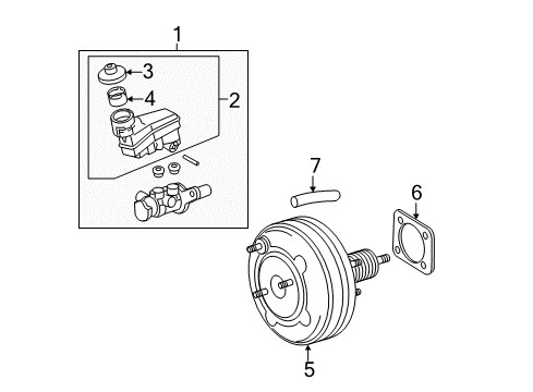 2009 Toyota Camry Hydraulic System Reservoir Assembly Diagram for 47220-33030