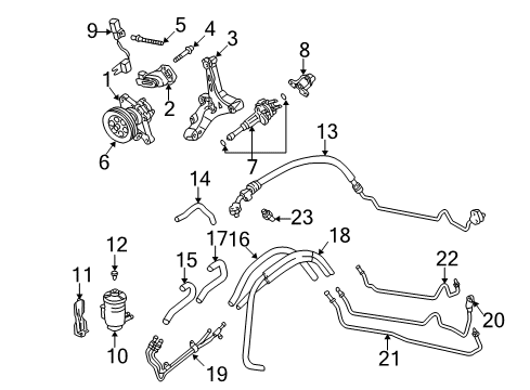 1998 Acura RL Instruments & Gauges Pump Sub-Assembly, Power Steering Diagram for 56110-P5A-023