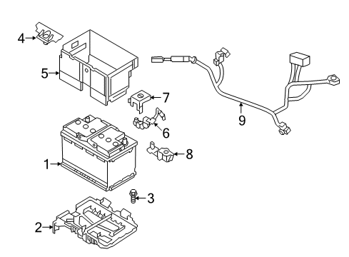 2020 Hyundai Elantra GT Battery Wiring Assembly-Battery Diagram for 91850-G3240