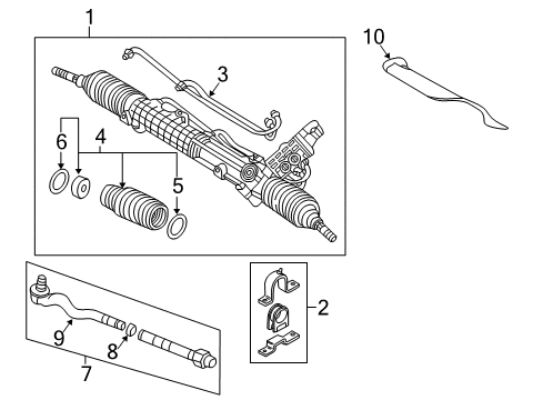 2007 Mini Cooper P/S Pump & Hoses, Steering Gear & Linkage Hose Clamp Diagram for 32136750081