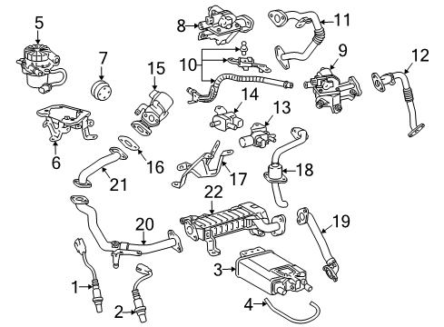 2020 Lexus GX460 Emission Components Pipe Sub-Assembly, EGR Diagram for 25602-38010