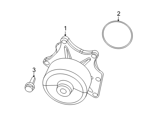 2015 Dodge Viper Water Pump Pump-Water Diagram for 5037730AB