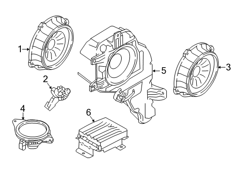 2016 Hyundai Tucson Sound System Tweeter Speaker Assembly, Left Diagram for 96310-D3000