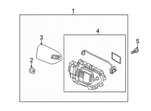 2021 Kia Niro EV Electrical Components - Front Bumper Outlet Assembly Diagram for 86341Q4000