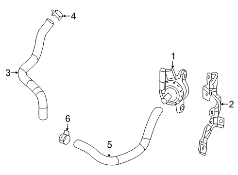 2021 Honda Insight Water Pump HOSE Diagram for 1J401-6L2-A00