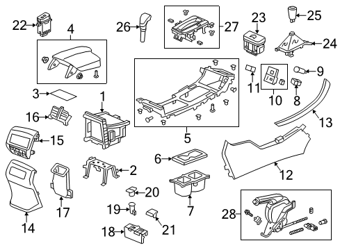 2014 Honda Accord Heated Seats Box Garn(2 Holes) Diagram for 83404-T2F-A01ZA
