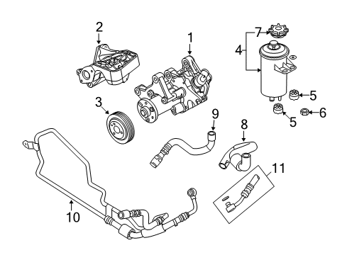 2012 BMW X5 P/S Pump & Hoses, Steering Gear & Linkage Suction Hose Diagram for 32416785419