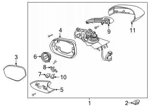 2021 Lincoln Corsair Lane Departure Warning Puddle Lamp Diagram for GD9Z-13B374-B