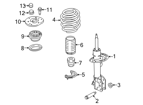 2022 Ford Edge Struts & Components - Front Strut Lower Bolt Diagram for -W715932-S439