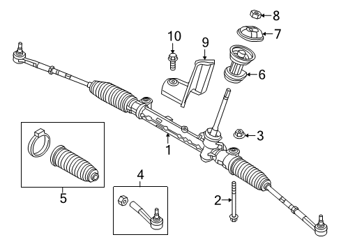 2021 Jeep Compass Steering Column & Wheel, Steering Gear & Linkage Gear-Rack And Pinion Diagram for 68273357AF