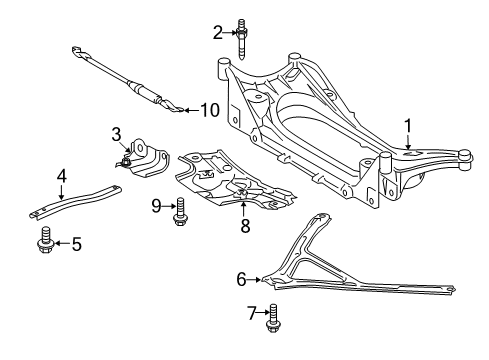 2017 Lexus IS350 Suspension Mounting - Front Plate, Front Suspension Diagram for 51224-53020