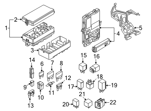 2008 Ford Mustang Fuse & Relay, Fuse Box Relay Diagram for 3F2Z-14N089-DA