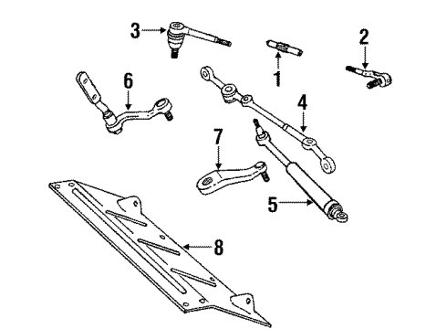 1988 Chevrolet S10 Blazer P/S Pump & Hoses, Steering Gear & Linkage Pulley Diagram for 10042815