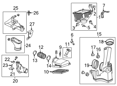 2011 Acura TSX Filters Plate, Air Guide Diagram for 17249-RL8-A00