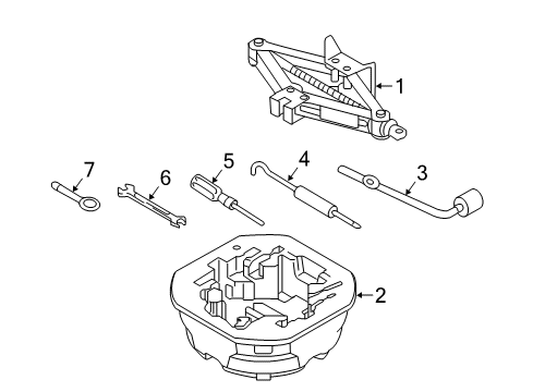 2019 Kia Rio Jack & Components Case-Tool Diagram for 09149H9060