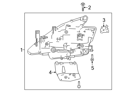 2021 Nissan Murano Headlamps FASTENER Diagram for 26398-5AA1A