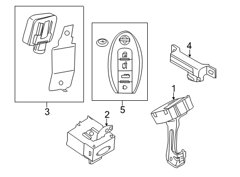 2014 Nissan Murano Electrical Components Bracket-Electric Unit Diagram for 28452-3YR0A
