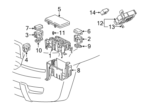 2003 Toyota 4Runner Electrical Components Flasher Assy, Turn Signal Diagram for 81980-35020