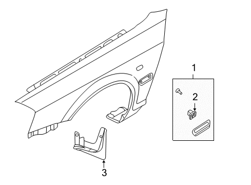 2006 Kia Optima Exterior Trim - Fender MOULDING Assembly-Waist Line Diagram for 877123C210