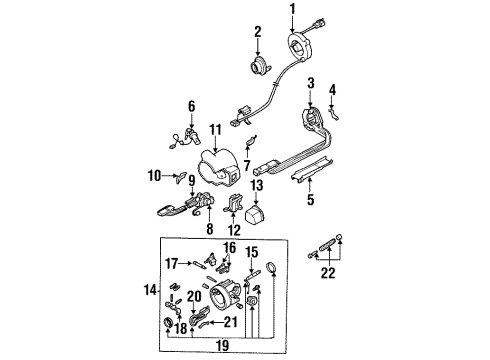 1997 Pontiac Firebird Housing & Components Switch, Windshield Wiper & Windshield Washer Diagram for 26098535