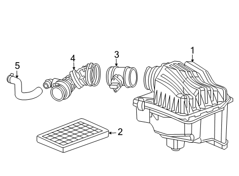 2005 Jeep Liberty Air Inlet Body-Air Cleaner Diagram for 5159170AB