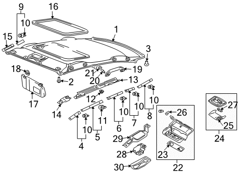 2003 Mitsubishi Lancer Interior Trim - Roof Nut-Hexagon Diagram for MS440502