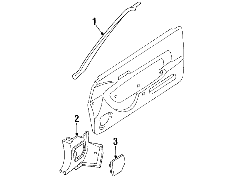 1991 Isuzu Impulse Interior Trim - Pillars, Rocker & Floor Clip, Trim Cover Diagram for 8-94365-771-0