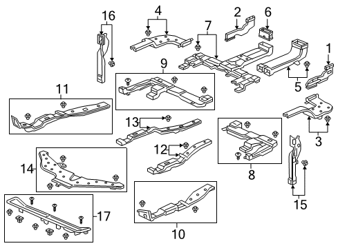 2022 Honda Odyssey Ducts Duct Assy., Floor Joint (A)(Ac) Diagram for 83313-THR-A00