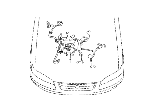 2005 Toyota Camry Wiring Harness Engine Harness Diagram for 82121-06551